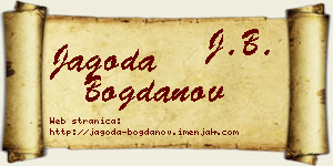 Jagoda Bogdanov vizit kartica